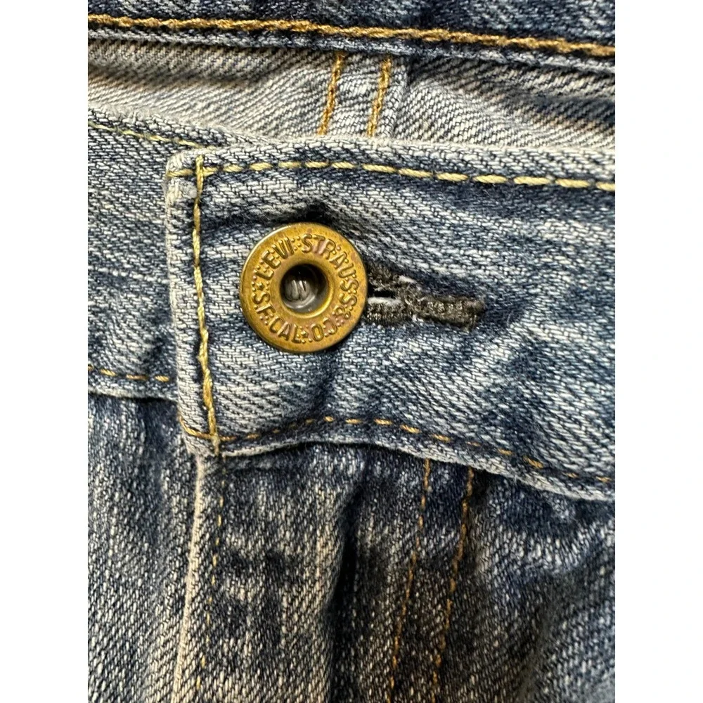 Levi's Denim Cut‎ Off Shorts Mens W36 Blue Good Frayed Hem Distressed Jorts